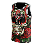 Custom Red Skull Basketball Jersey