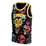 Custom Red Skull Basketball Jersey