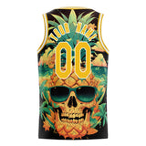 Custom green Skull Basketball Jersey