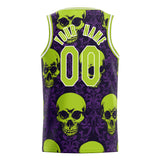 Custom Green Skull Basketball Jersey