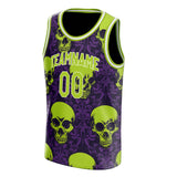 Custom Green Skull Basketball Jersey