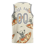 Custom Cream Skull Basketball Jersey