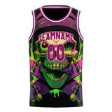 Custom Purple Skull Basketball Jersey