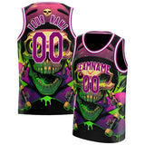 Custom Purple Skull Basketball Jersey