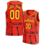 Custom Red Skull Basketball Jersey