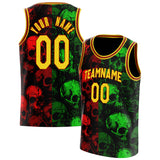 Custom Green Skull Basketball Jersey BS01240816SK012