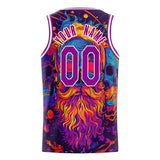 Custom Purple Skull Basketball Jersey