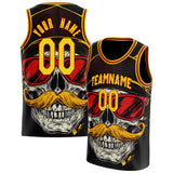 Custom Gold Skull Basketball Jersey