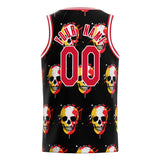 Custom Red Skull Basketball Jersey