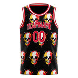 Custom Red Skull Basketball Jersey