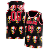 Custom Red Skull Basketball Jersey