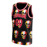 Custom Red Skull Basketball Jersey