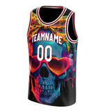 Custom Red Skull Basketball Jersey