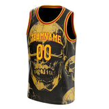 Custom Gold Skull Basketball Jersey