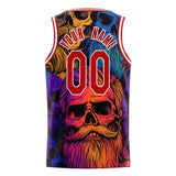 Custom Red Skull Basketball Jersey