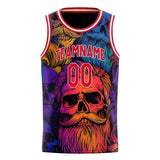 Custom Red Skull Basketball Jersey