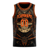 Custom Black Skull Basketball Jersey