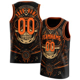 Custom Black Skull Basketball Jersey