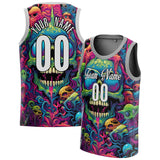 Custom Green Skull Basketball Jersey BS01240816SK024