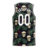 Custom Green Skull Basketball Jersey