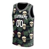 Custom Green Skull Basketball Jersey