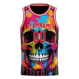 Custom Red Skull Basketball Jersey