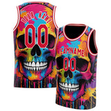 Custom Red Skull Basketball Jersey