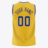 Custom Gold Royal Solid Color Basketball Jersey