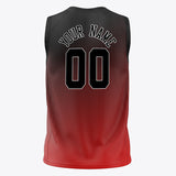 Custom Red Black Fade Basketball Jersey