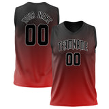 Custom Red Black Fade Basketball Jersey BS02240626HF202