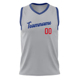 Custom Gray Royal Solid Color Basketball Jersey