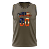 Custom Olive Black Solid Color Basketball Jersey