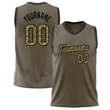 Custom Olive Black Solid Color Basketball Jersey