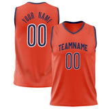 Custom Orange Navy Solid Color Basketball Jersey BS02240626XJ145