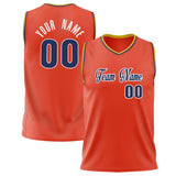 Custom Orange Navy Solid Color Basketball Jersey BS02240626XJ149