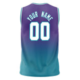 Custom Purple White Fade Basketball Jersey