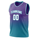 Custom Purple White Fade Basketball Jersey