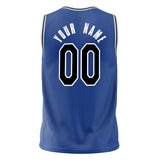 Custom Royal Black Solid Color Basketball Jersey