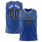 Custom Royal Black Solid Color Basketball Jersey BS02240626XJ223