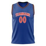 Custom Royal Orange Solid Color Basketball Jersey