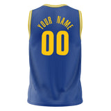 Custom Royal Gold Solid Color Basketball Jersey