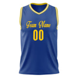 Custom Royal Gold Solid Color Basketball Jersey