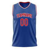 Custom Royal Red Solid Color Basketball Jersey