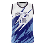 Custom White Black Sublimation Basketball Jersey