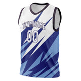 Custom White Black Sublimation Basketball Jersey