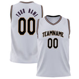 Custom White Black Solid Color Basketball Jersey BS02240626XJ272