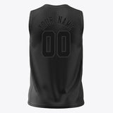 Custom Black Gray Solid Color Basketball Jersey