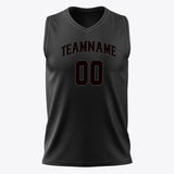 Custom Black Gray Solid Color Basketball Jersey