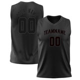 Custom Black Gray Solid Color Basketball Jersey