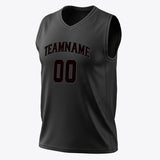 Custom Black Gray Solid Color Basketball Jersey